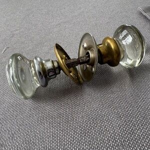 Glass door knob set